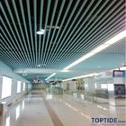 Interior Architectural Timber Slat Metal Panel Decorative Suspended Baffle Ceiling Installation
