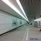 Interior Architectural Timber Slat Metal Panel Decorative Suspended Baffle Ceiling Installation